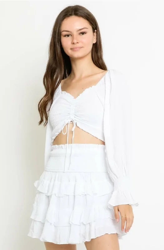 Give Me Fever White Two-Piece Dress